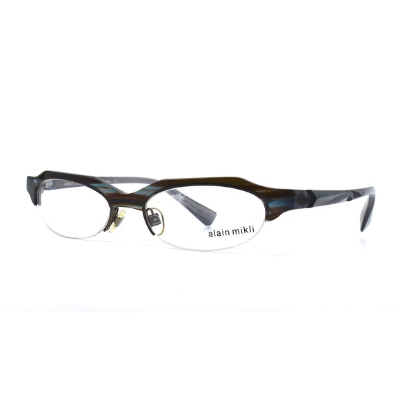 ALAIN MIKLI AL 0928 0002 BLUE BROWN AUTHENTIC EYEGLASSES - Picture 4 of 9